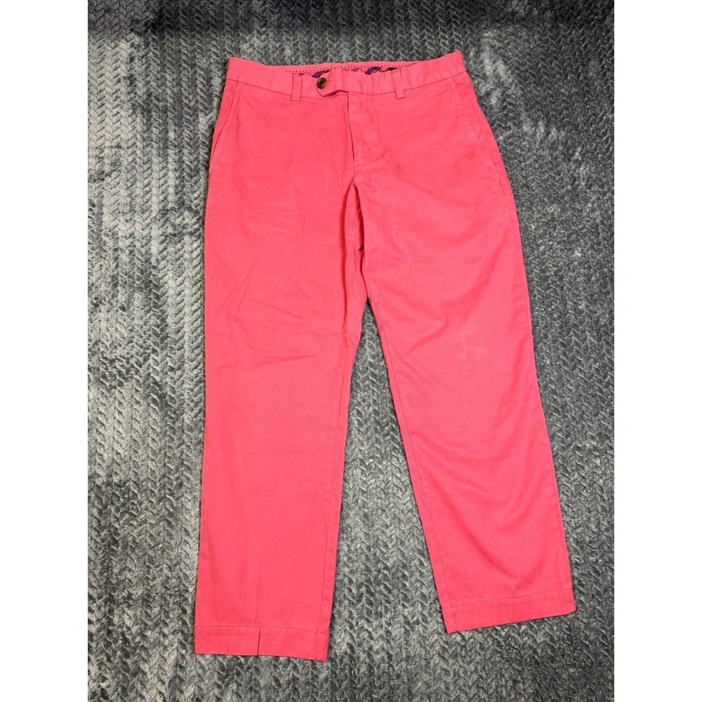 Brooks Brothers Milano Chino Pants Mens 30x30 Pink Cotton Straight Leg Outdoor